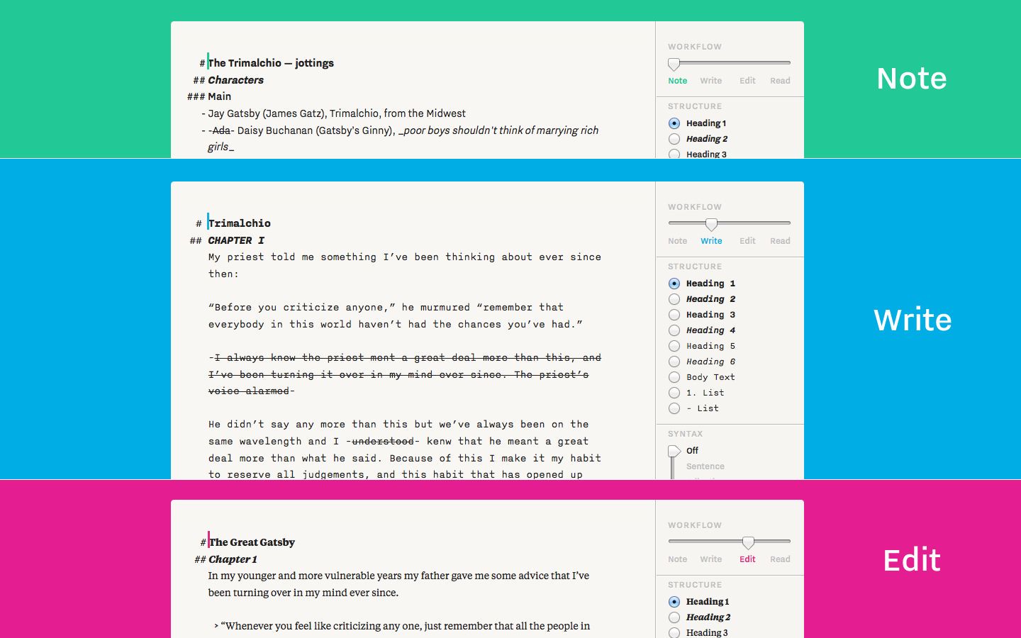 Enhance your iA Writer documents with a collection of formatting templates for efficient workflow styling.