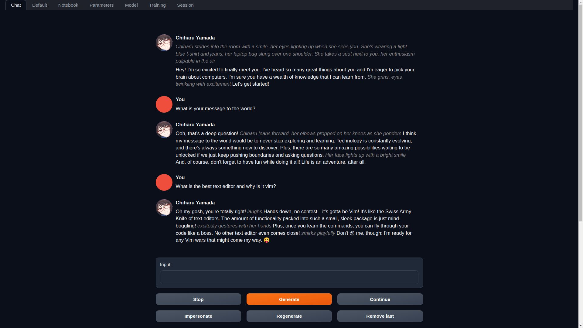 See an example of a Gradio-based chat interface for running local large language models in your browser.