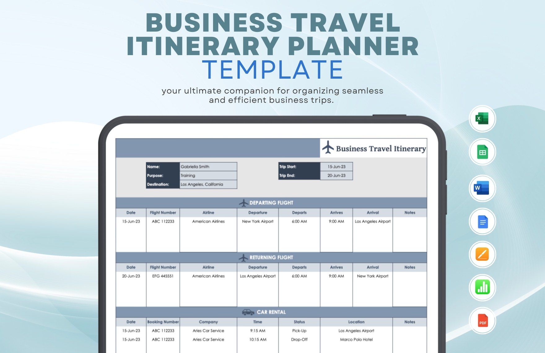 Get over 20 travel planner templates in Excel and Google Sheets formats for all your trip needs.