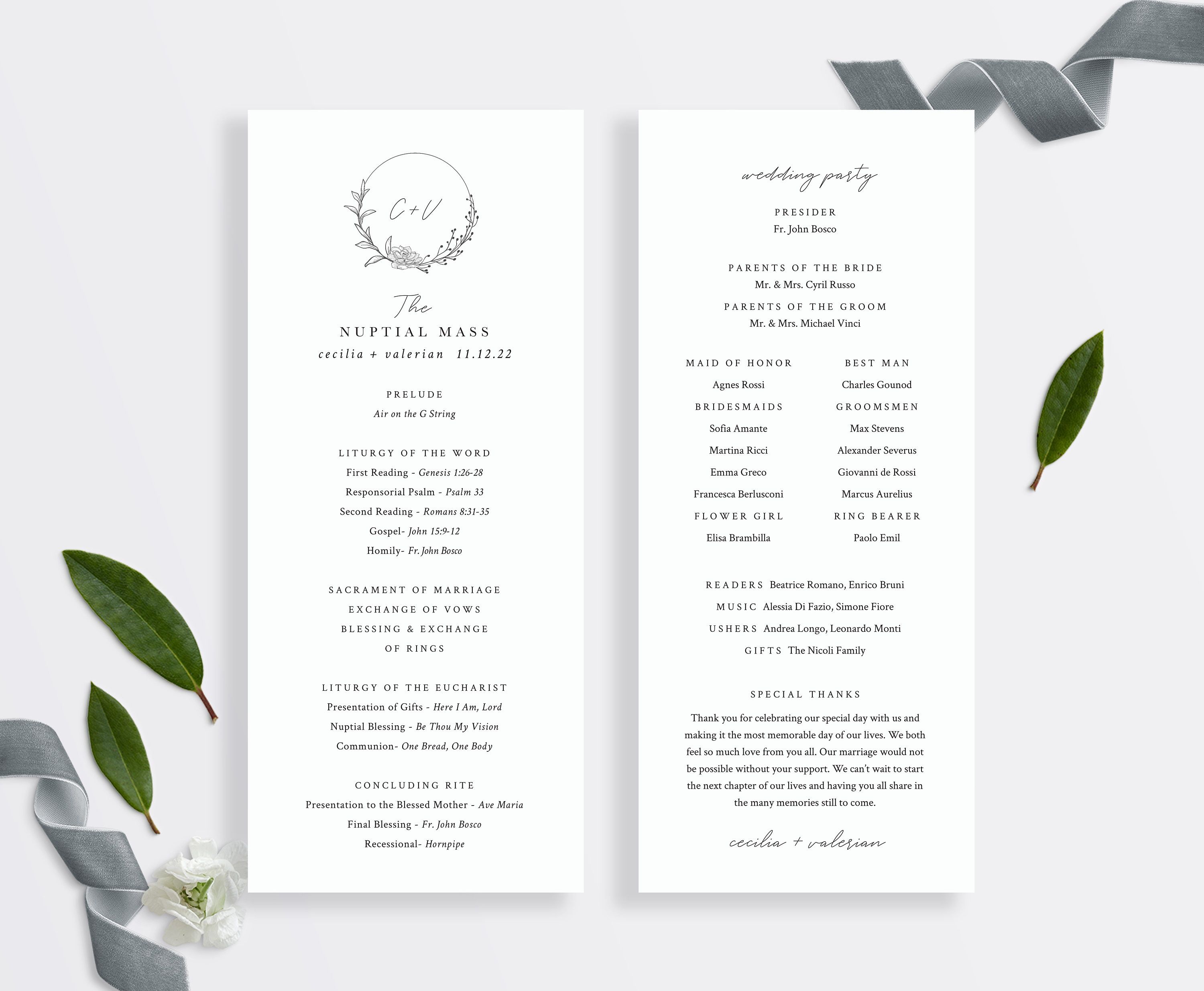 Wedding Day Timeline Template